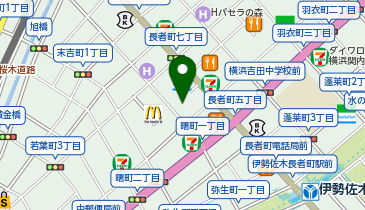 自遊空間 伊勢佐木長者町店の地図画像