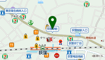 自遊空間 荻窪店の地図画像