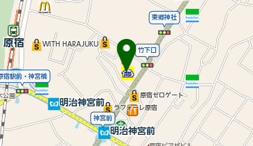 自遊空間 原宿店の地図画像