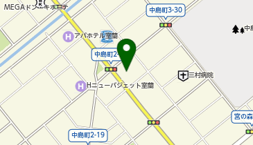 自遊空間 室蘭中島サンプラザ店の地図画像