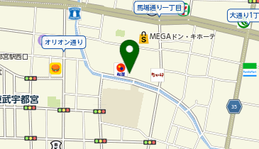 自遊空間 NEXT宇都宮オリオン通り店の地図画像