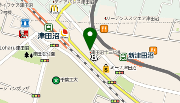 自遊空間 津田沼北口店の地図画像