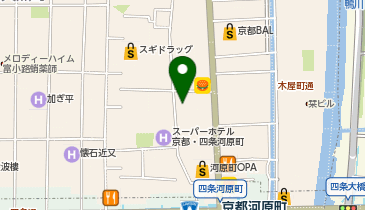 自遊空間 NEXT京都河原町店の地図画像