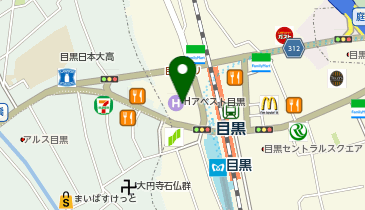 自遊空間 目黒駅前店の地図画像