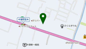 自遊空間 中津池永店の地図画像