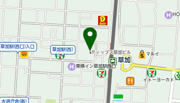 自遊空間 草加駅前店の地図画像