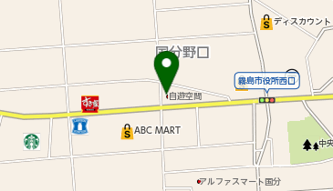 自遊空間 鹿児島国分店の地図画像