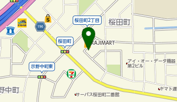 コインランドリーザブーン桜田店の地図画像