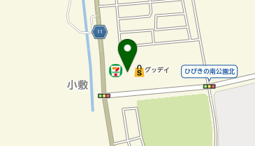 クリーニングステーションひびきの店の地図画像