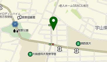 あらい屋いこい枚方店の地図画像