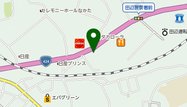 コインランドリーPURE上の山店の地図画像