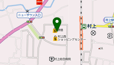 大型コインランドリー村上緑町店の地図画像