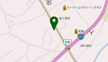 コインランドリーPURE上富田生馬店の地図画像