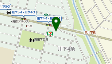 ぽっぽランドリー川下店の地図画像