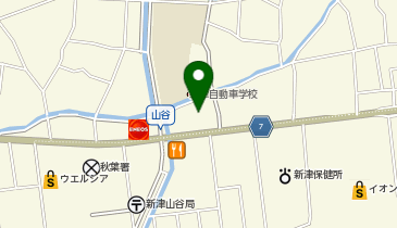 クリーニングハナザワ新津店コインランドリーの地図画像