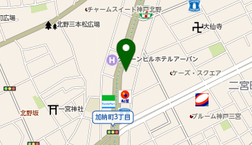 MAXWASH&CAFE神戸三宮店の地図画像
