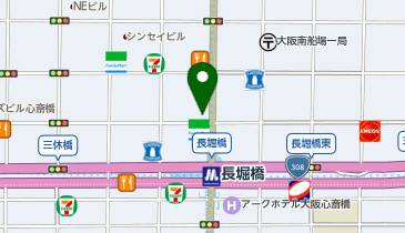 MAXWASH&CAFE&Cafe心斎橋EAST店の地図画像