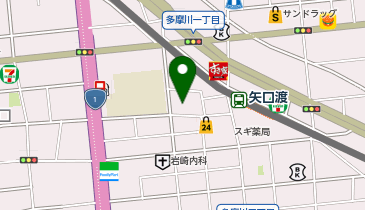 まいばすけっと矢口渡の地図画像