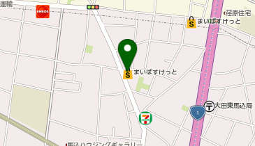 まいばすけっと大田北馬込の地図画像