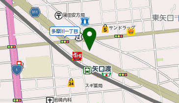 まいばすけっと矢口渡駅北の地図画像