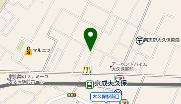 まいばすけっと京成大久保駅北の地図画像
