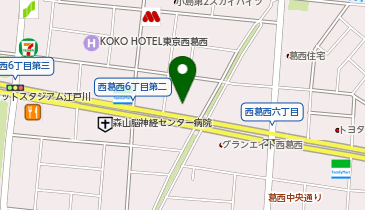 まいばすけっと西葛西大橋通りの地図画像