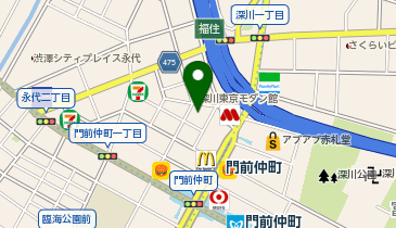 まいばすけっと門前仲町駅西の地図画像