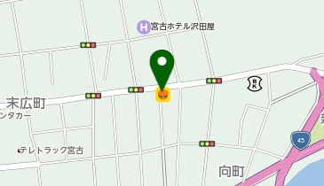 ホットワン 宮古中央通り店の地図画像