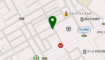 訪問薬樹薬局 越谷の地図画像