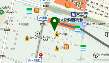 ガチャガチャの森 あべのHoop店の地図画像