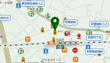 ガチャガチャの森 西友荻窪店の地図画像