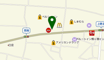 ガチャガチャの森 ベルシャイン駒ケ根店の地図画像