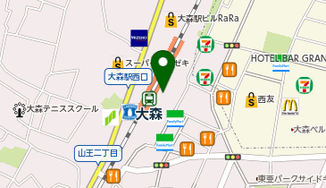 ガシャポンJR大森駅改札外 NewDaysミニ 大森1号横の地図画像