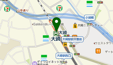 ガシャポンJR大崎駅南改札外の地図画像