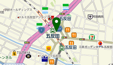 ガシャポンJR五反田駅改札内エキレスク前の地図画像