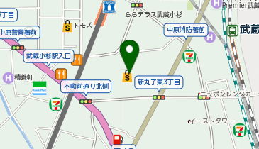 ガシャポンのデパートグランツリー武蔵小杉店の地図画像