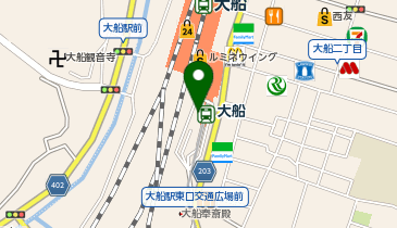 ガシャポンシルクハット大船の地図画像