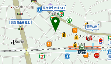 ガシャポンJR荻窪駅 改札外の地図画像