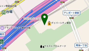ガシャポンガシャココ ダイバーシティ東京プラザの地図画像