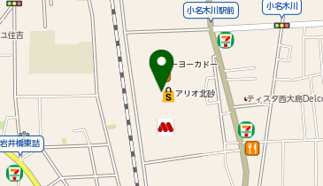 ガシャポンのデパートイトーヨーカドーアリオ北砂店の地図画像