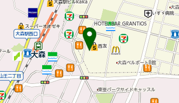 ガシャポンバンダイオフィシャルショップBOOKOFF 西友大森店の地図画像