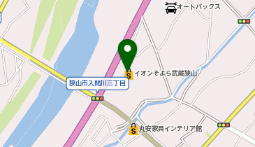 ガシャポンバンダイオフィシャルショップ未来屋書店武蔵狭山店の地図画像