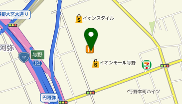 ガシャポンガシャココイオンモール与野の地図画像