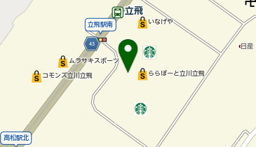 ガシャポンバンダイオフィシャルショップららぽーと立川立飛店の地図画像