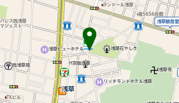 ガシャポンバンダイオフィシャルショップ浅草花やしき店の地図画像