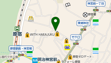 ガシャポンガシャココCUTECUBE原宿の地図画像