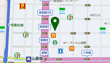 #C-pla 大阪心斎橋筋北店の地図画像