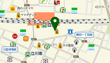 #C-pla グランデュオ立川店の地図画像
