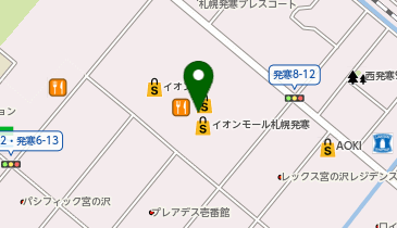 #C-pla イオンモール札幌発寒店の地図画像