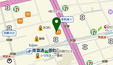 #C-pla 仙台中央通り2号店の地図画像